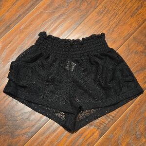 OP Black High Waist Lace Shorts